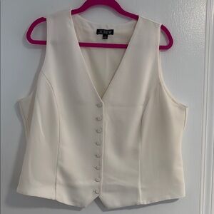 J.Crew Ivory Sleeveless Vest